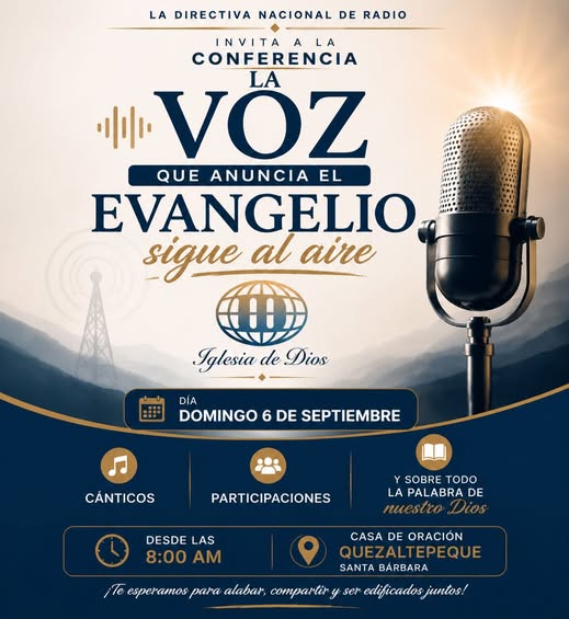 conferencia almuerzo el día domingo 6 de septiembre en casa de oración de la Colonia Santa Bárbara Quetzaltepeque